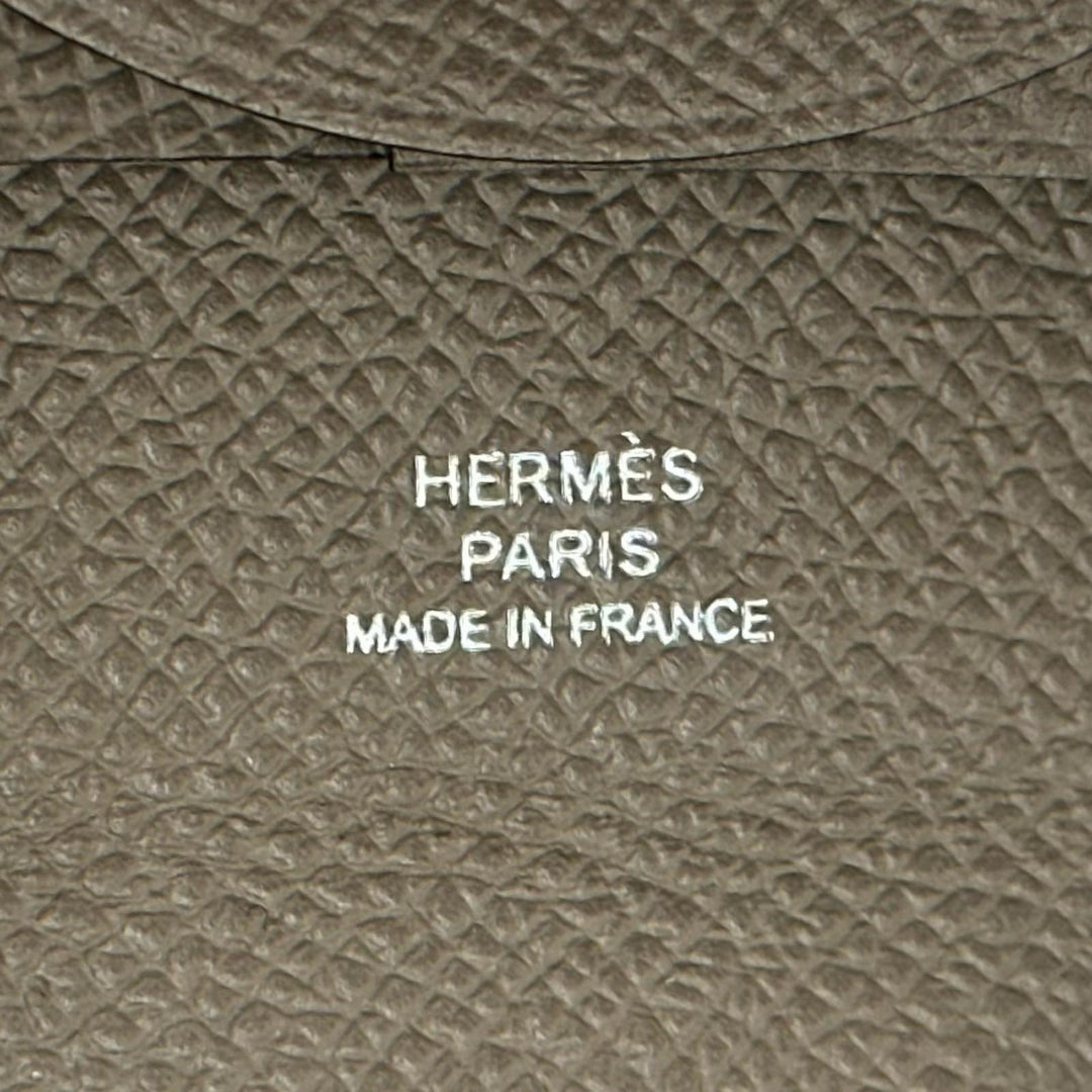 Excellent HERMES Coin case Bastia Etope Epsom Leather Women