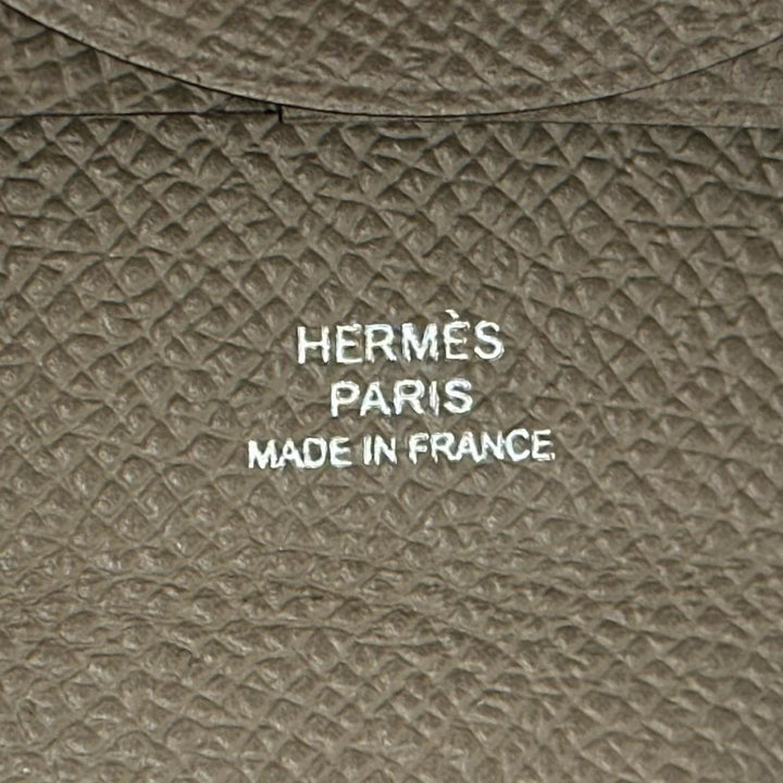 Excellent HERMES Coin case Bastia Etope Epsom Leather Women