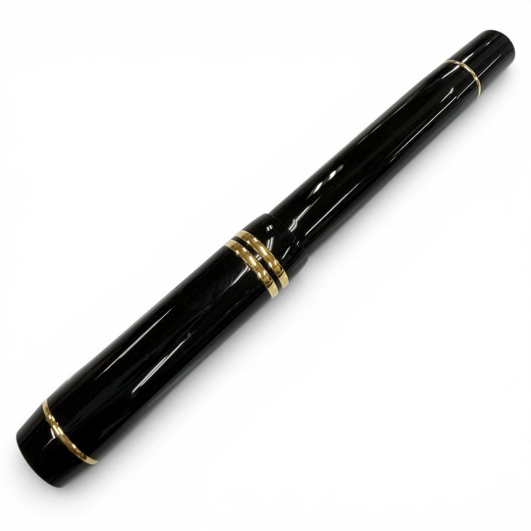 Excellent PARKER fountain pen Duofold Classic Centennial Black GT 18K mens