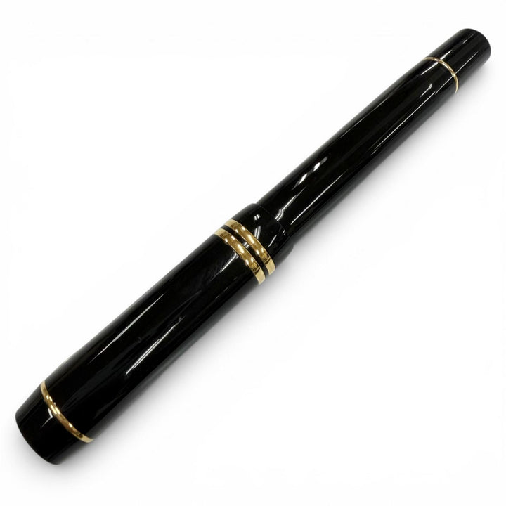 Excellent PARKER fountain pen Duofold Classic Centennial Black GT 18K mens