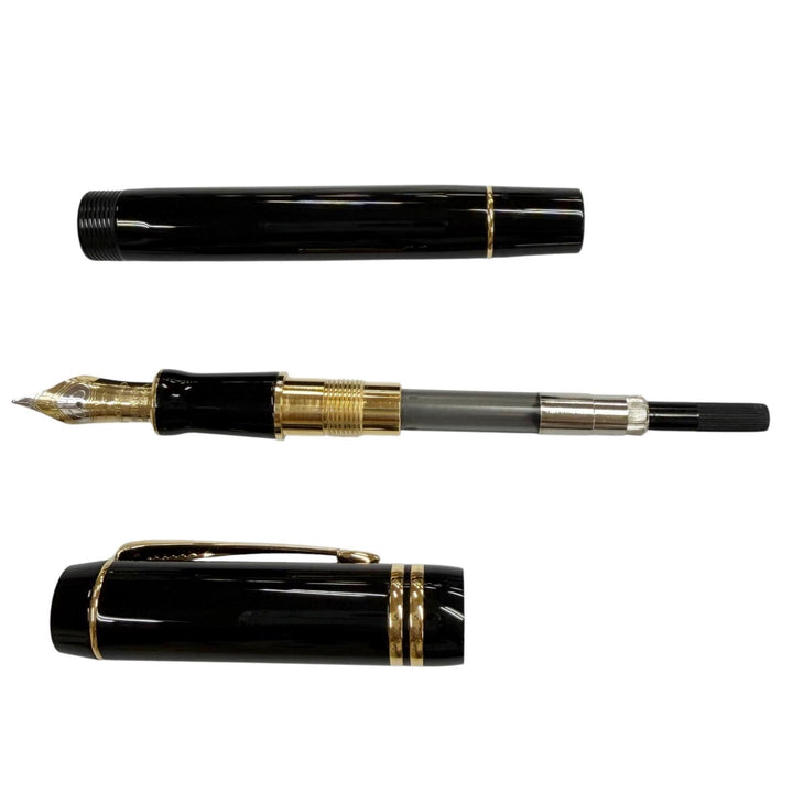 Excellent PARKER fountain pen Duofold Classic Centennial Black GT 18K mens