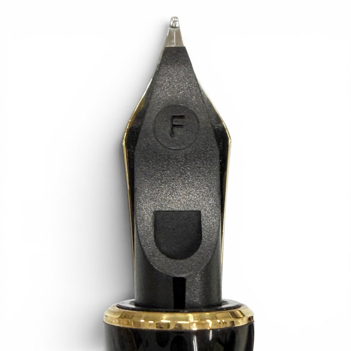 Excellent PARKER fountain pen Duofold Classic Centennial Black GT 18K mens