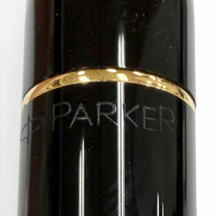 Excellent PARKER fountain pen Duofold Classic Centennial Black GT 18K mens