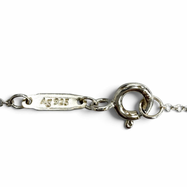 Great TIFFANY&Co. Necklace Pink Double Heart Tag Pendant Mini Silver AG925 Women