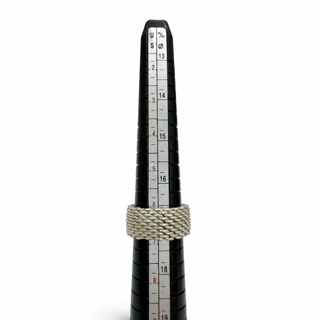 Great TIFFANY&Co. Ring ring Somerset mesh Silver 925 mens