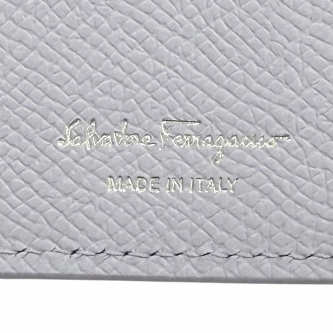 Pristine FERRAGAMO Purse Double Gancini Leather Long Wallet leather 22D 779