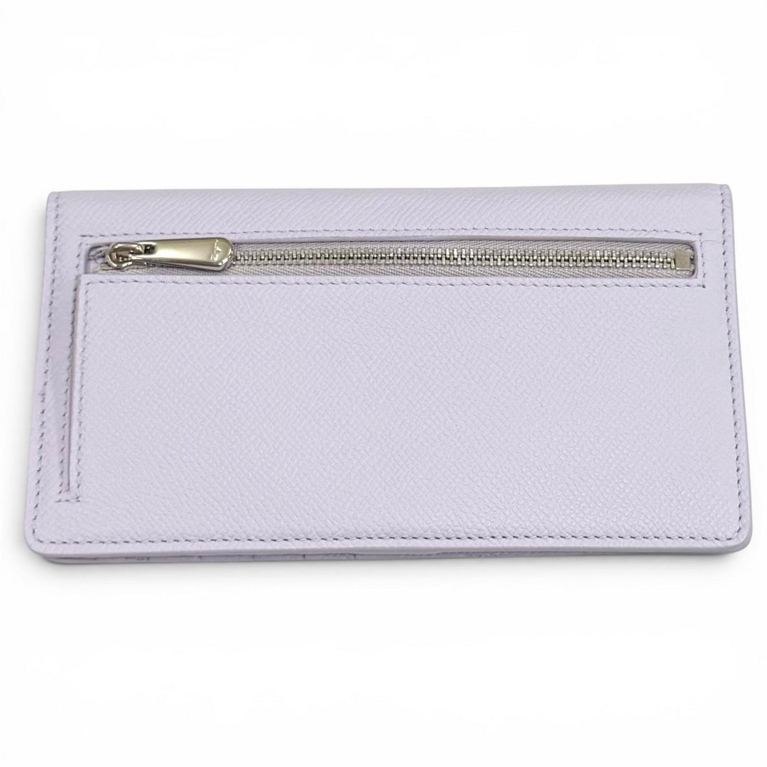 Pristine FERRAGAMO Purse Double Gancini Leather Long Wallet leather 22D 779