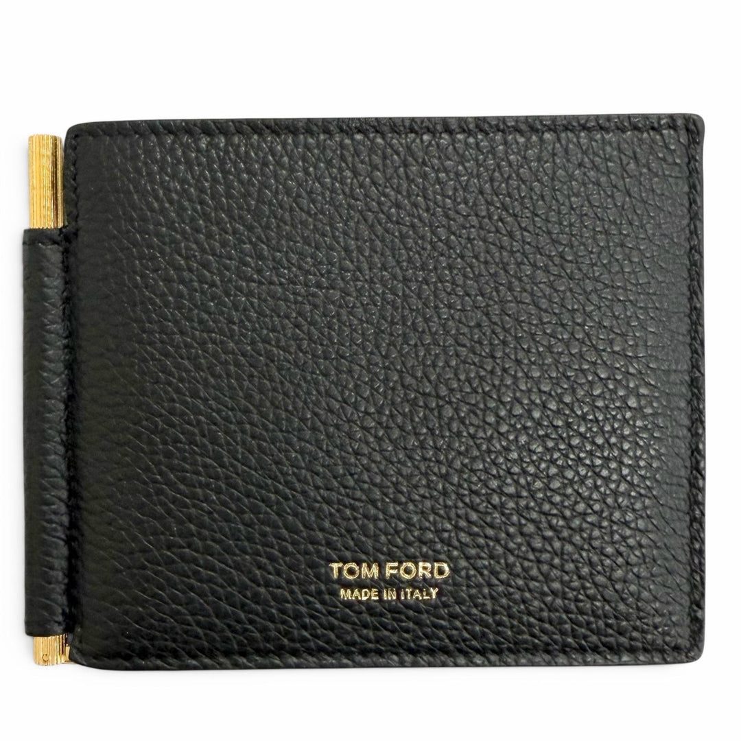 Excellent TOM FORD Bifold Wallet SOFT GRAIN LEATHER T LINE MONEY CLIP WALLET