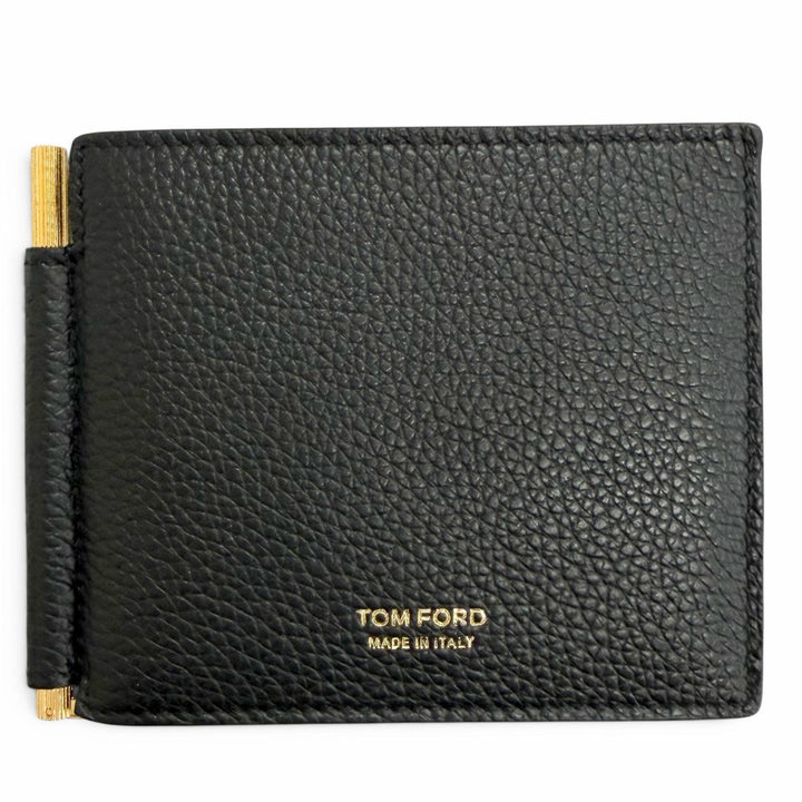 Excellent TOM FORD Bifold Wallet SOFT GRAIN LEATHER T LINE MONEY CLIP WALLET