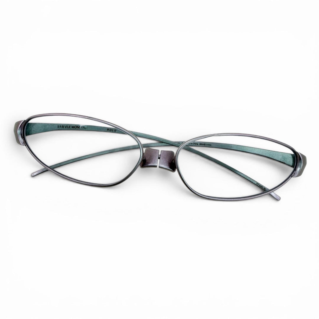 Excellent GENTLE MONSTER Glasses FUSE Metallic blue titanium Women