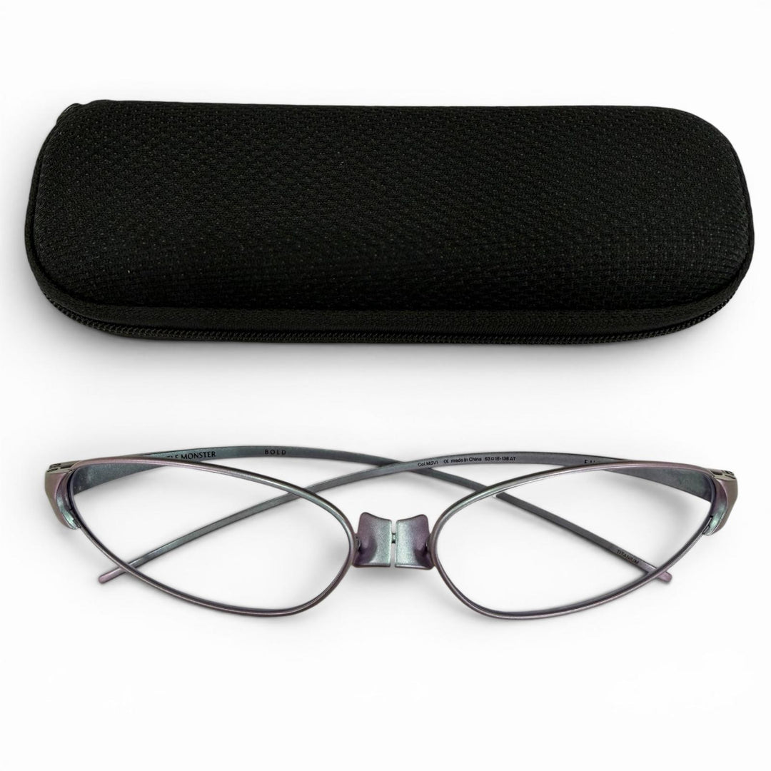 Excellent GENTLE MONSTER Glasses FUSE Metallic blue titanium Women