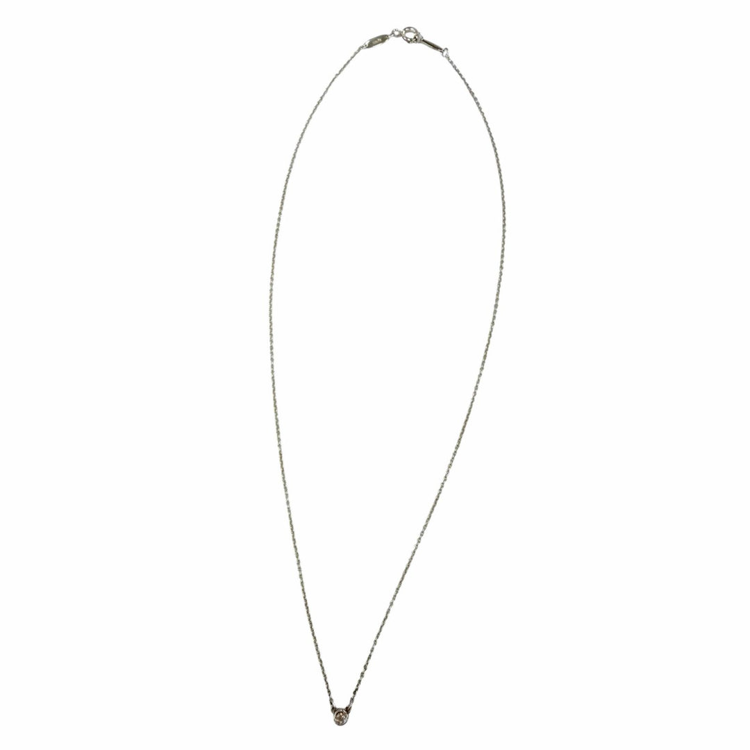 Excellent TIFFANY&Co. Necklace By the Yard Single Diamond Pendant Silver AG925