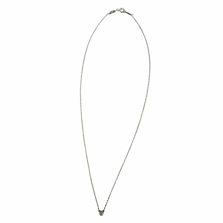 Excellent TIFFANY&Co. Necklace By the Yard Single Diamond Pendant Silver AG925