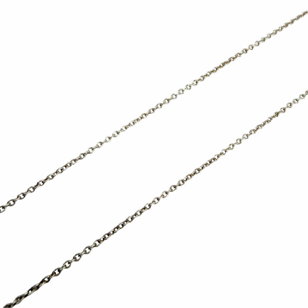 Excellent TIFFANY&Co. Necklace By the Yard Single Diamond Pendant Silver AG925