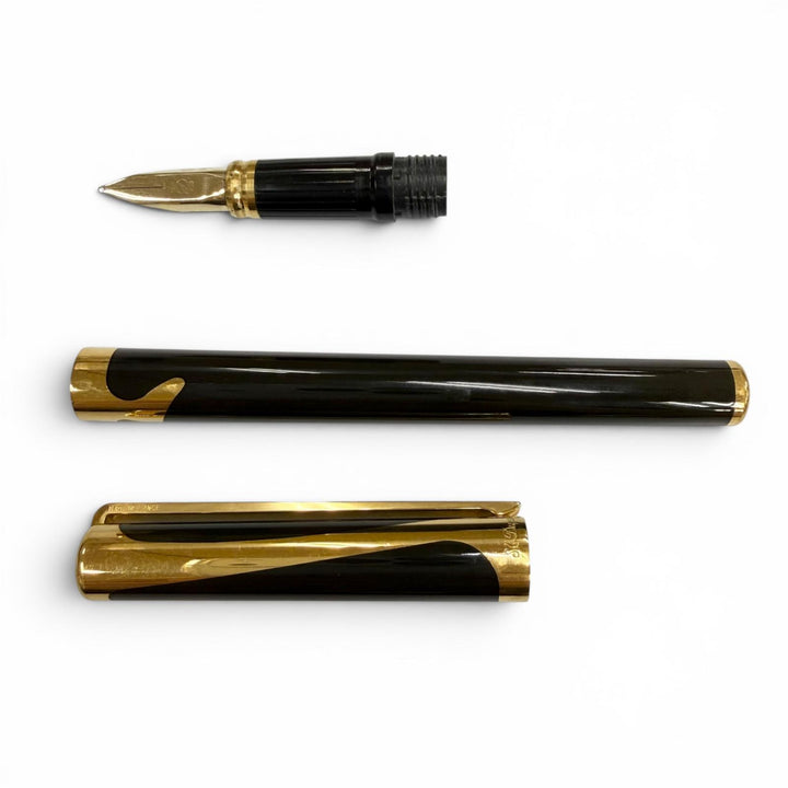 Very Good Dupont fountain pen Art Nouveau Limited Edition black 18K mens