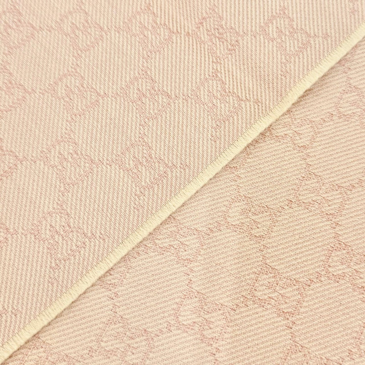 Pristine GUCCI Scarf GG wool scarf Mini fringe pink wool Women 848507