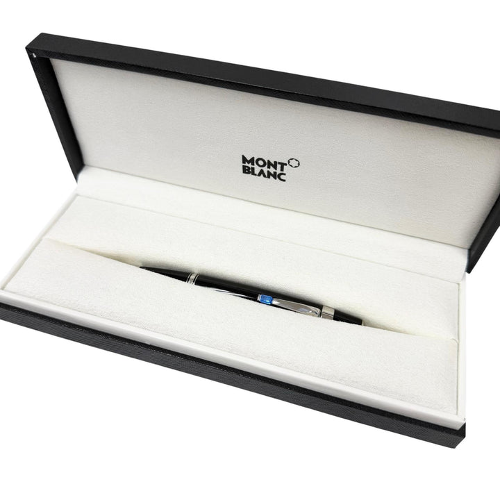 Great MONTBLANC Ballpoint pen BOHEME black Blue Gemstone mens