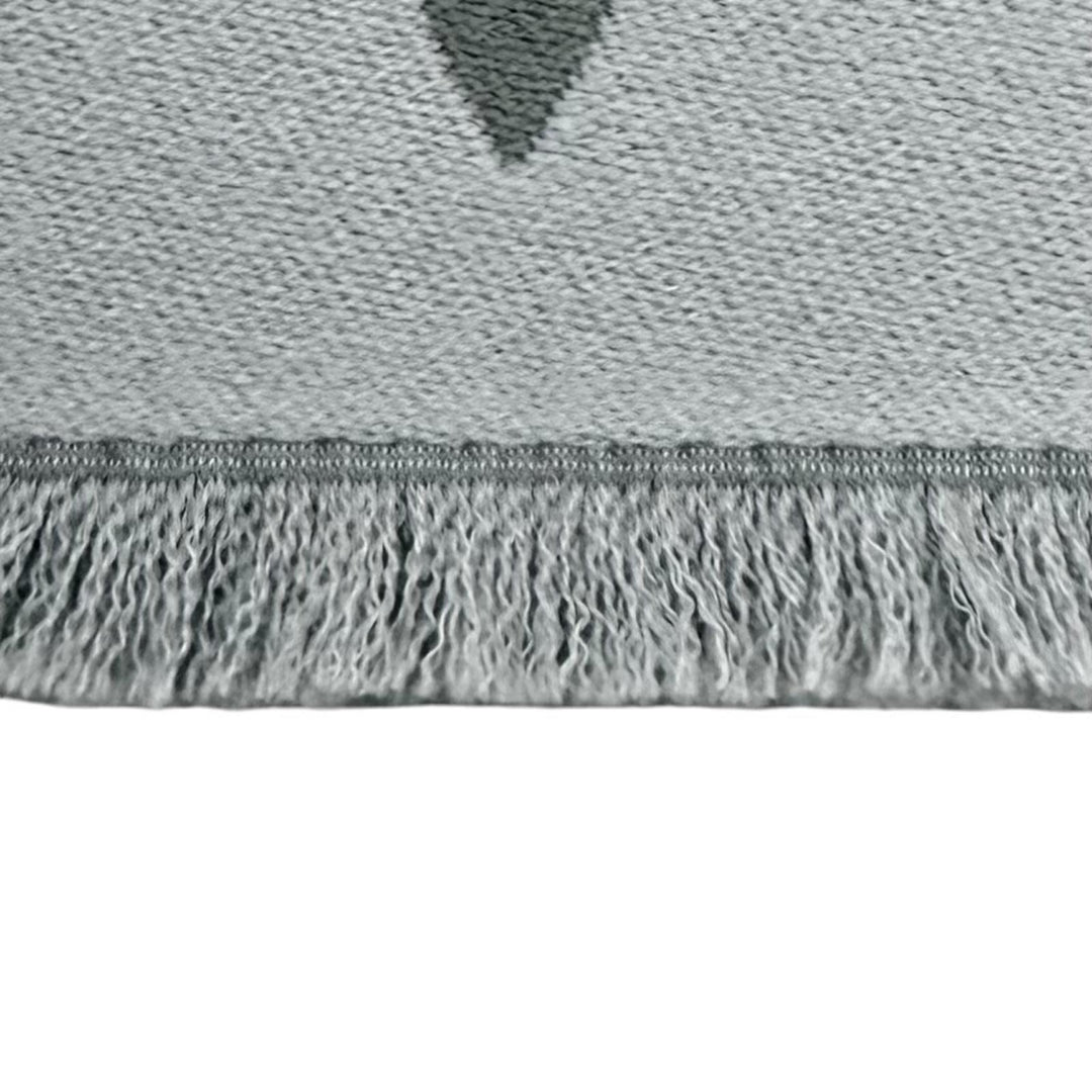 Excellent LOUIS VUITTON Scarf Vivienne CVD With fringe gray wool Women M79124