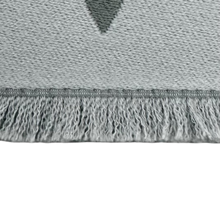 Excellent LOUIS VUITTON Scarf Vivienne CVD With fringe gray wool Women M79124