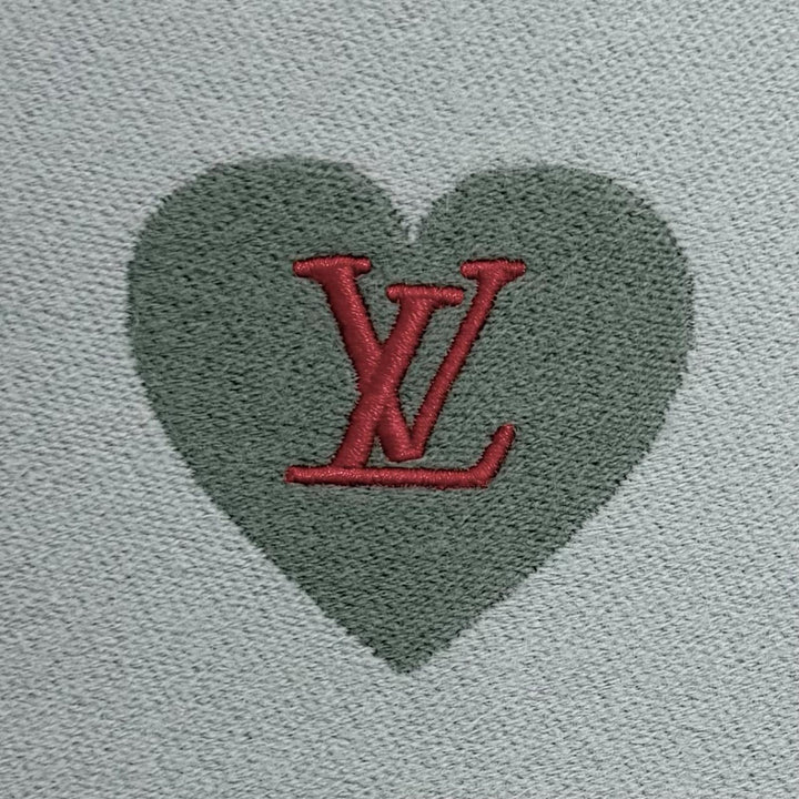 Excellent LOUIS VUITTON Scarf Vivienne CVD With fringe gray wool Women M79124
