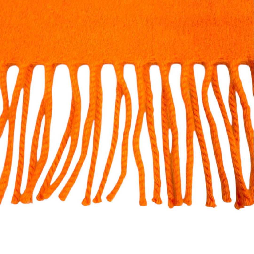 Excellent HERMES Scarf Orange cashmere Women