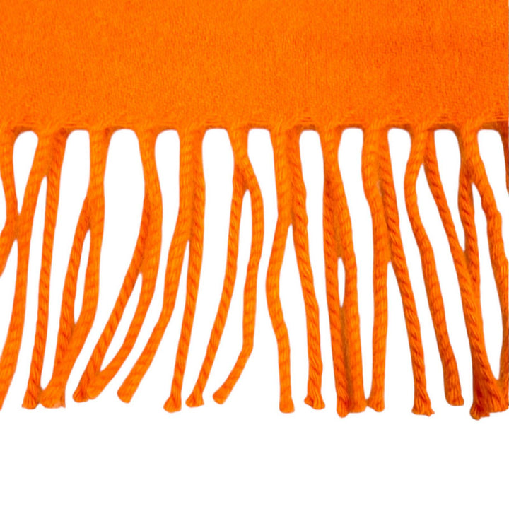 Excellent HERMES Scarf Orange cashmere Women