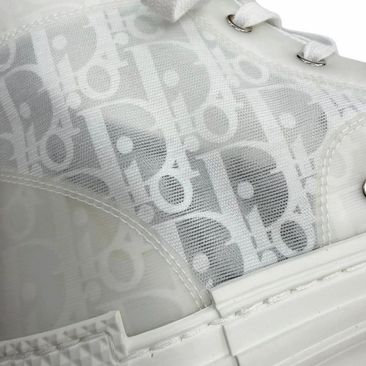 Excellent DIOR High cut sneakers B23 oblique pattern white rubber mens 43