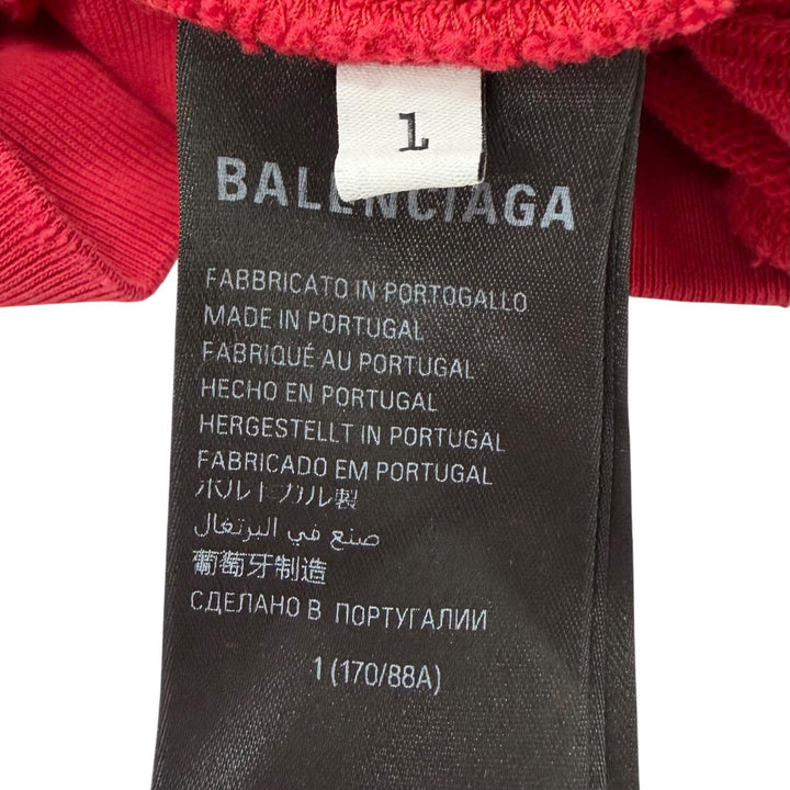 Pristine BALENCIAGA hoodie Faux Logo Round Hem Hoodie