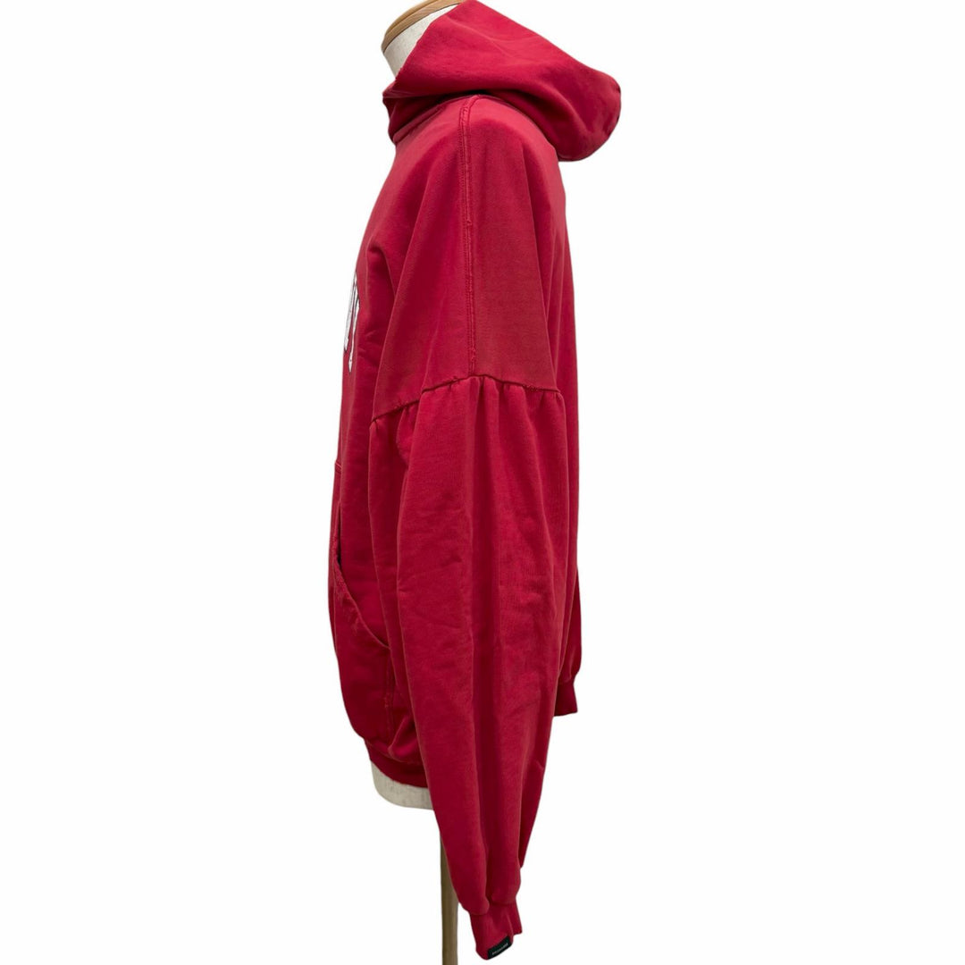 Pristine BALENCIAGA hoodie Faux Logo Round Hem Hoodie
