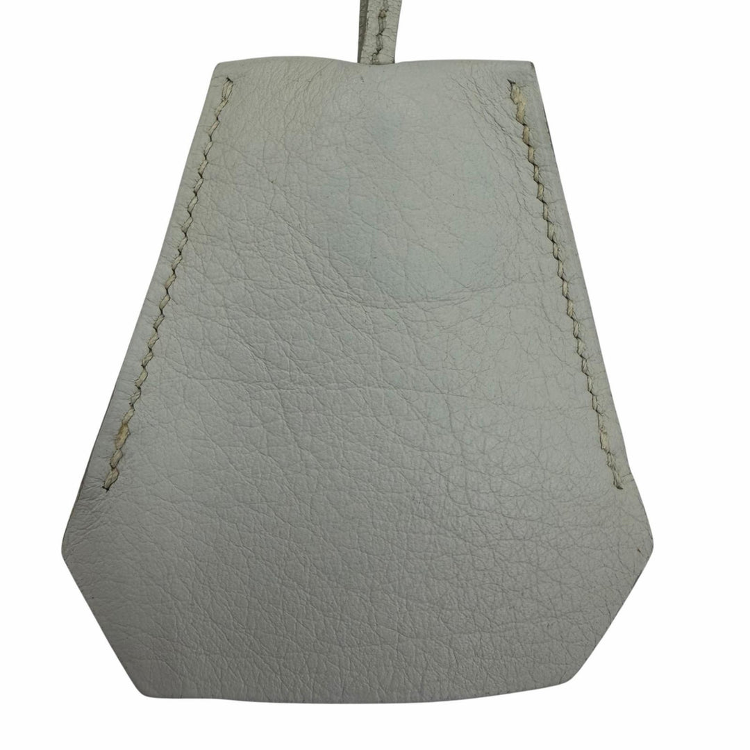 Great HERMES Necklace Clochette charm Light blue leather Women