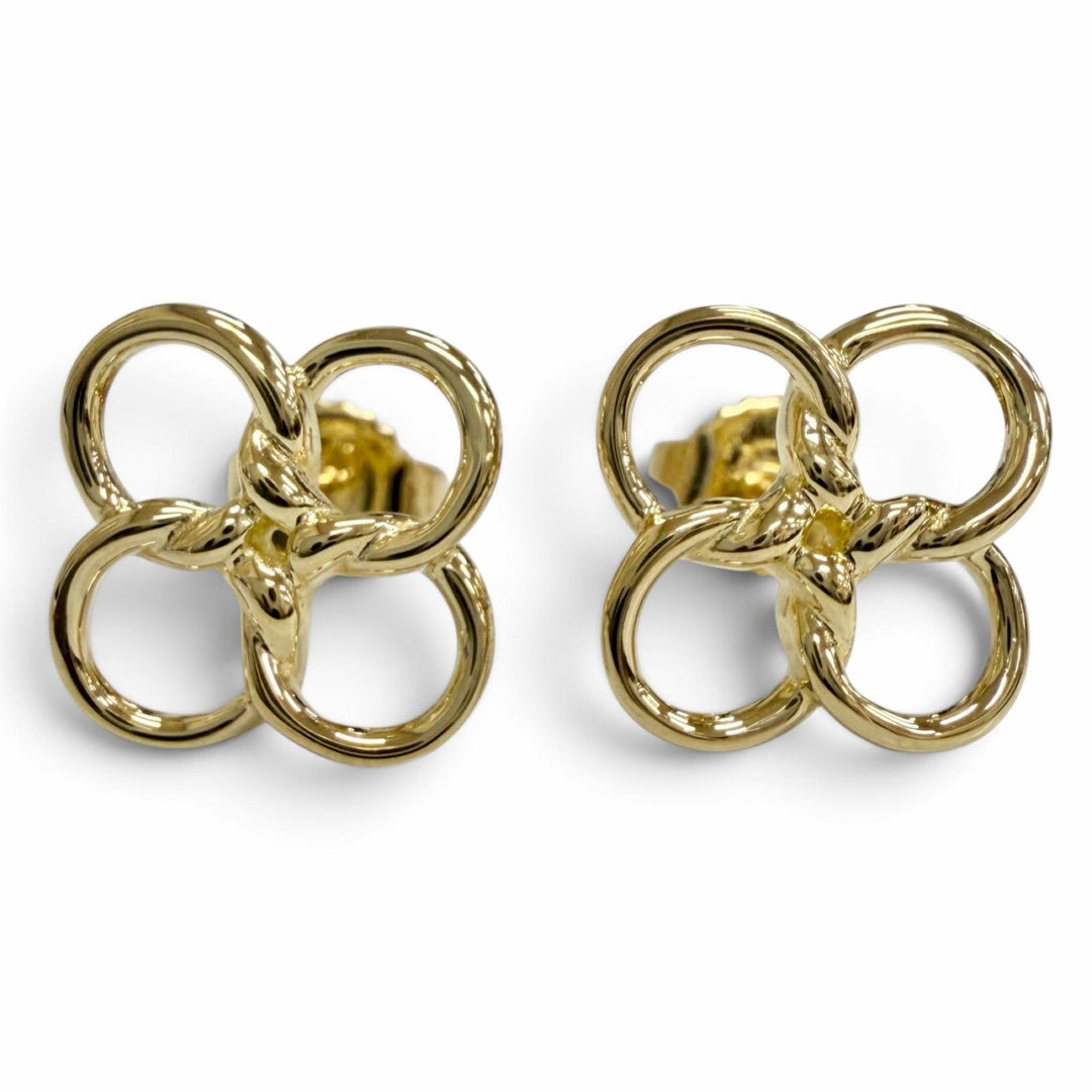 Excellent TIFFANY&Co. Quadrofolio Pierce Four leaf clover motif Yellow Gold