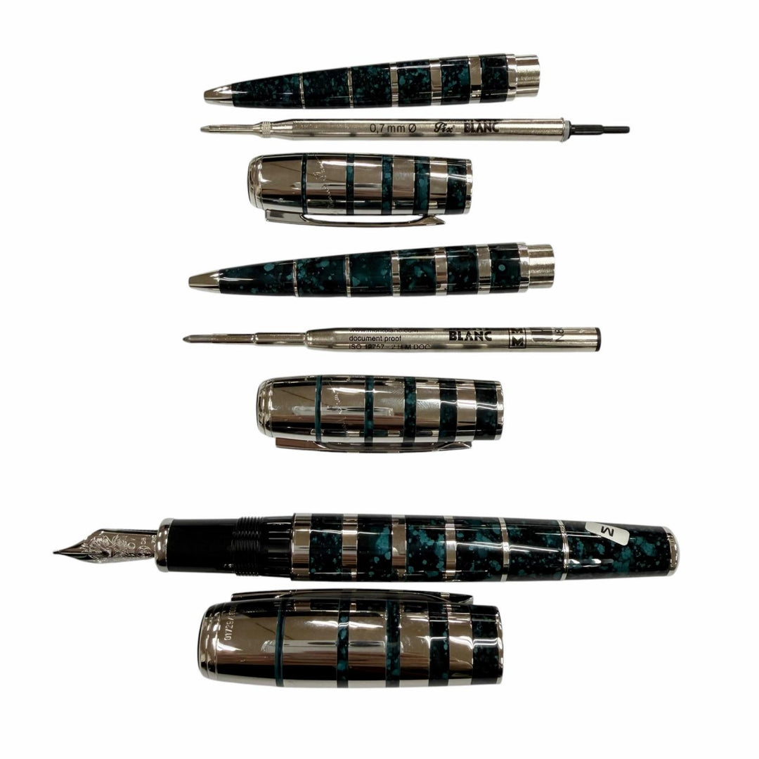 Pristine MONTBLANC fountain pen Author Series 2008: George Bernard Shaw Silver