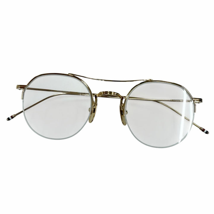 Excellent THOM BROWNE Glasses Two-bridge half-rim Boston style glasses. TB-903