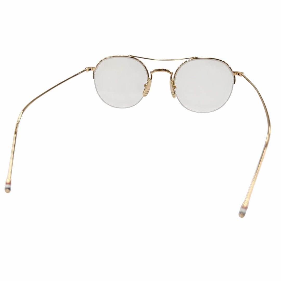 Excellent THOM BROWNE Glasses Two-bridge half-rim Boston style glasses. TB-903