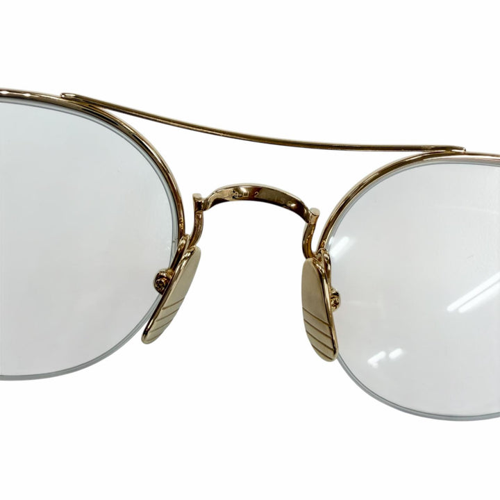 Excellent THOM BROWNE Glasses Two-bridge half-rim Boston style glasses. TB-903