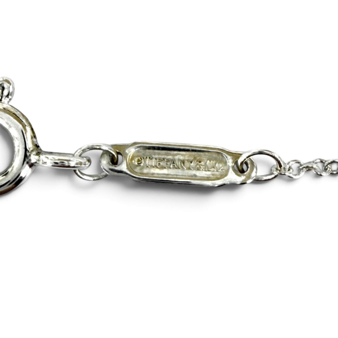 Great TIFFANY&Co. Necklace Smile Pendant Small Silver AG925 Women