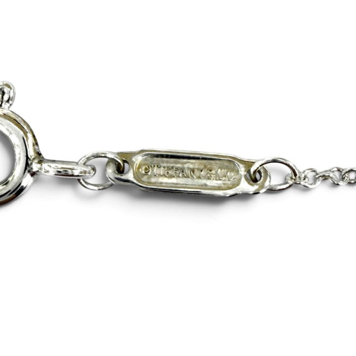 Great TIFFANY&Co. Necklace Smile Pendant Small Silver AG925 Women