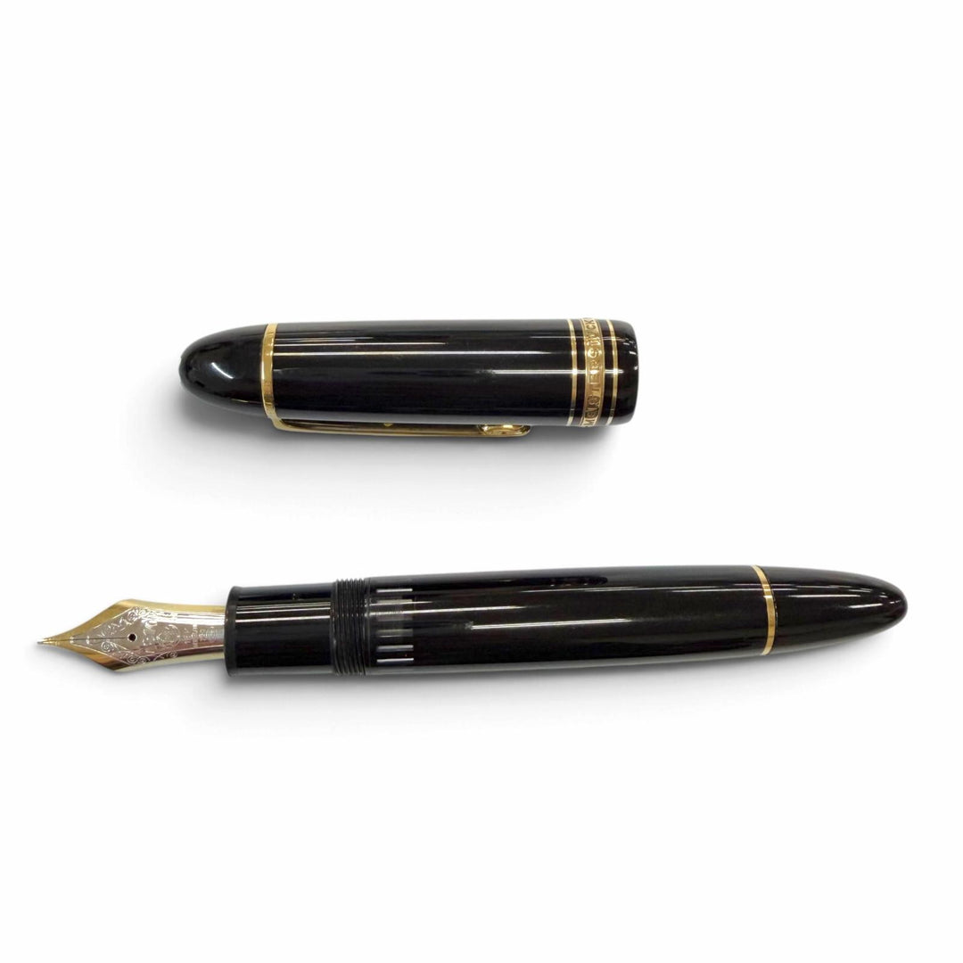 Very Good MONTBLANC fountain pen Meisterstück 149 white star black 18K mens