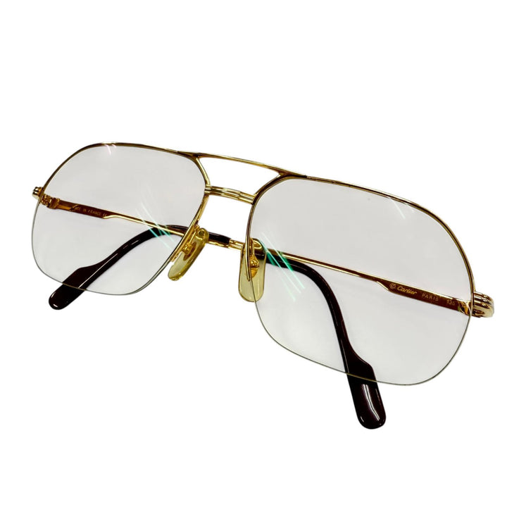 Great Cartier Glasses Trinity Two-bridge half-rim gold mens