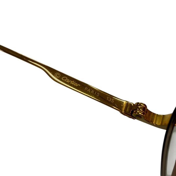 Great Cartier Glasses Trinity Two-bridge half-rim gold mens