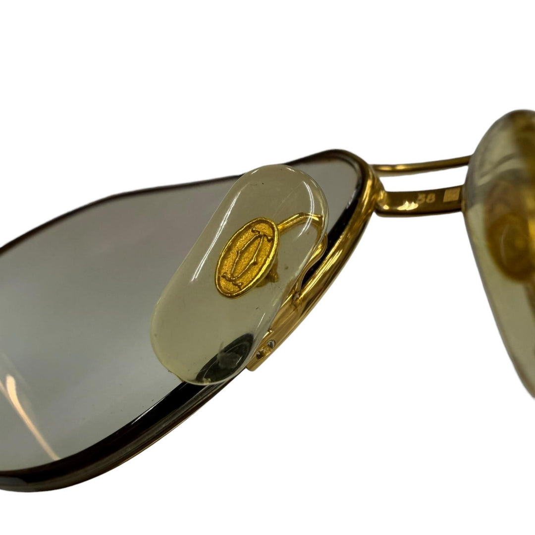Great Cartier Glasses Trinity Two-bridge half-rim gold mens