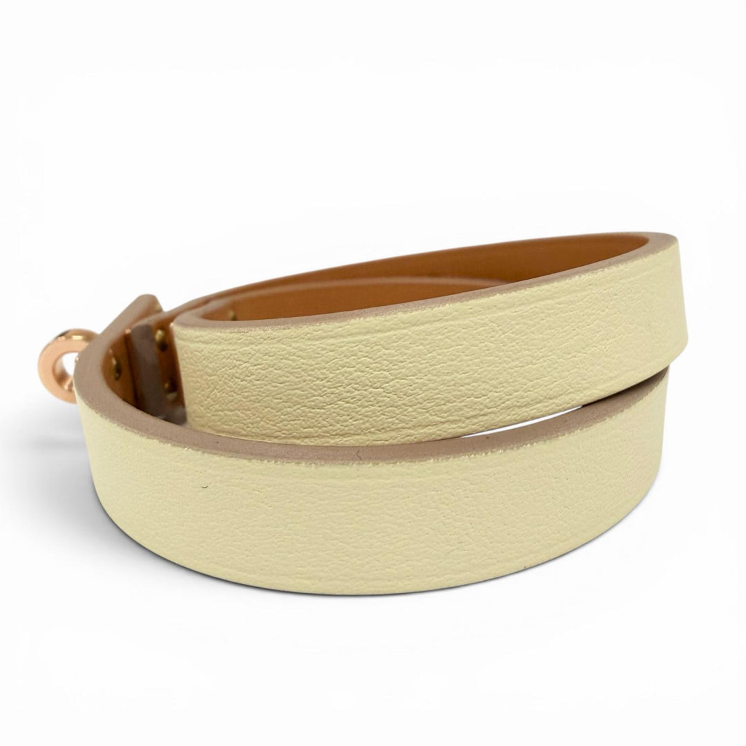 Pristine HERMES bracelet mini kelly double tour leather leather Women