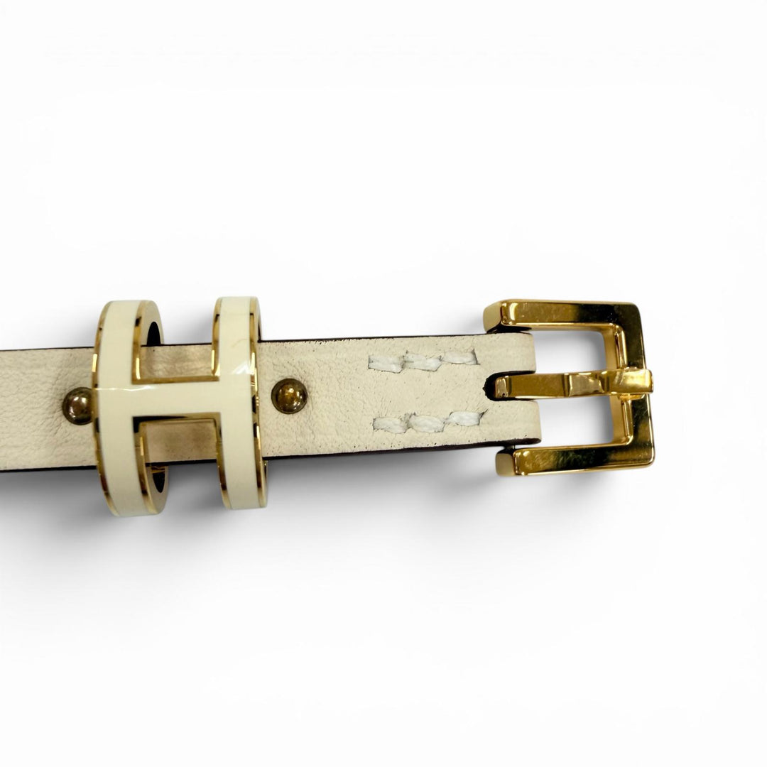 Pristine HERMES bracelet Pop H Double Tour Current product Vaux Swift Leather
