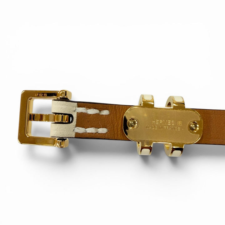 Pristine HERMES bracelet Pop H Double Tour Current product Vaux Swift Leather