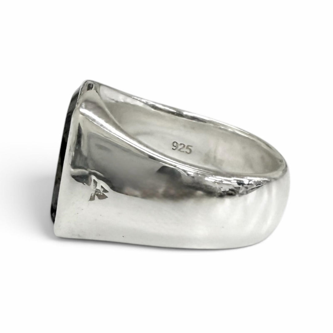 Great TOM WOOD Ring ring Cushion Larvikite Cushion ring Silver SV925