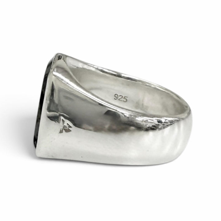 Great TOM WOOD Ring ring Cushion Larvikite Cushion ring Silver SV925