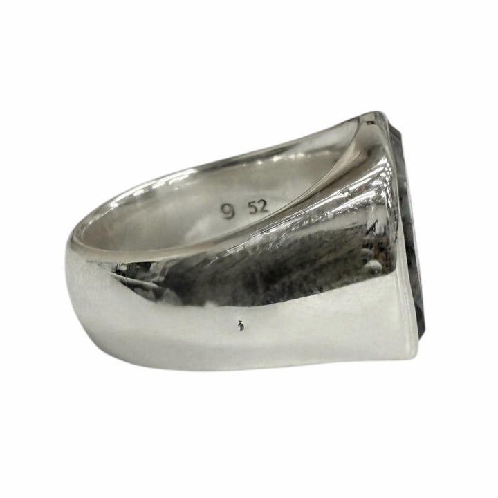 Great TOM WOOD Ring ring Cushion Larvikite Cushion ring Silver SV925