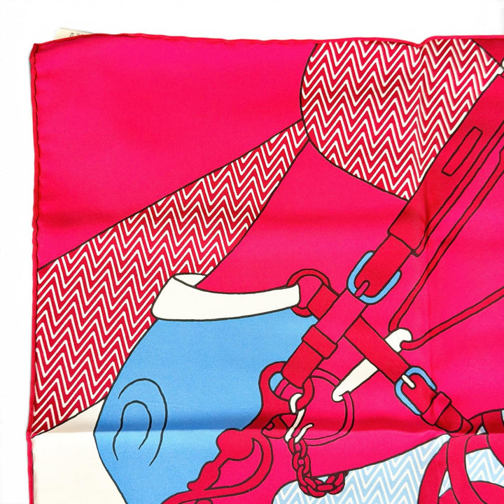 Pristine HERMES scarf Carre 45 Harnais de cabriolet Multi silk Women