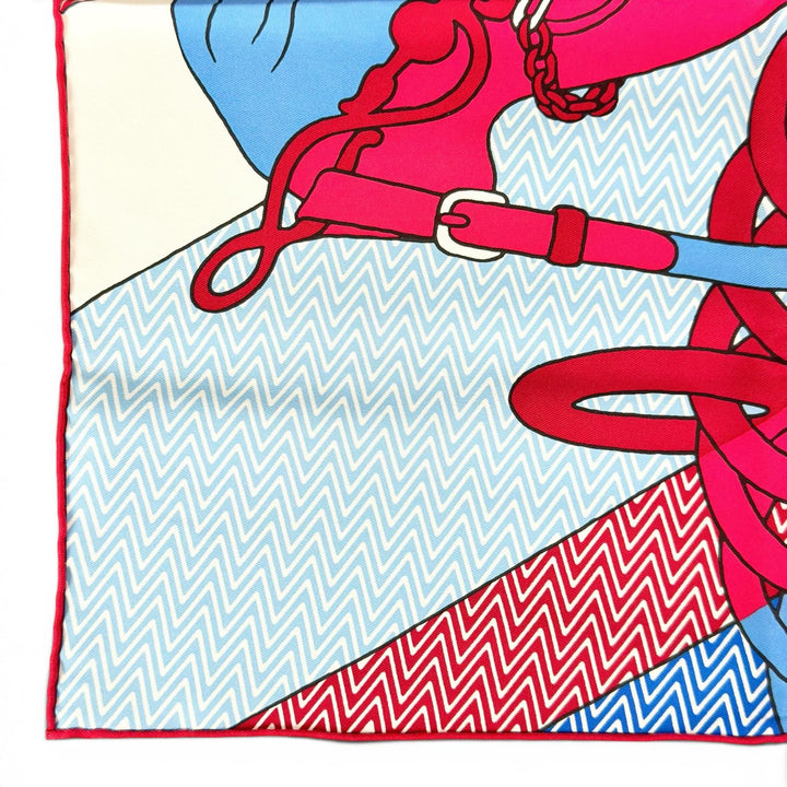 Pristine HERMES scarf Carre 45 Harnais de cabriolet Multi silk Women