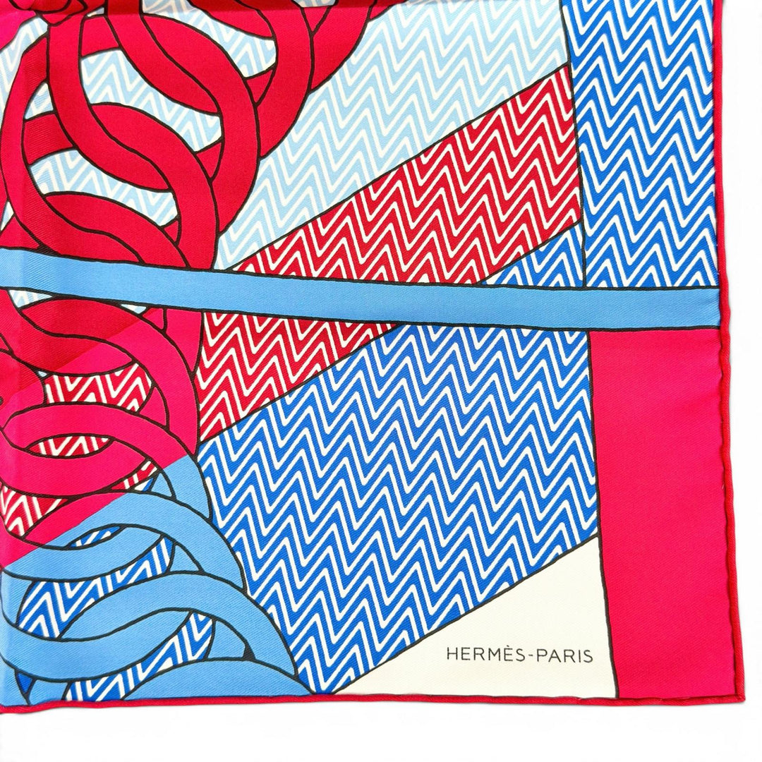Pristine HERMES scarf Carre 45 Harnais de cabriolet Multi silk Women